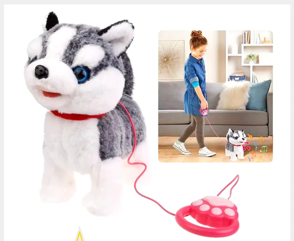 Perrito de Peluche Interactivo que Camina y Ladra con Correa
