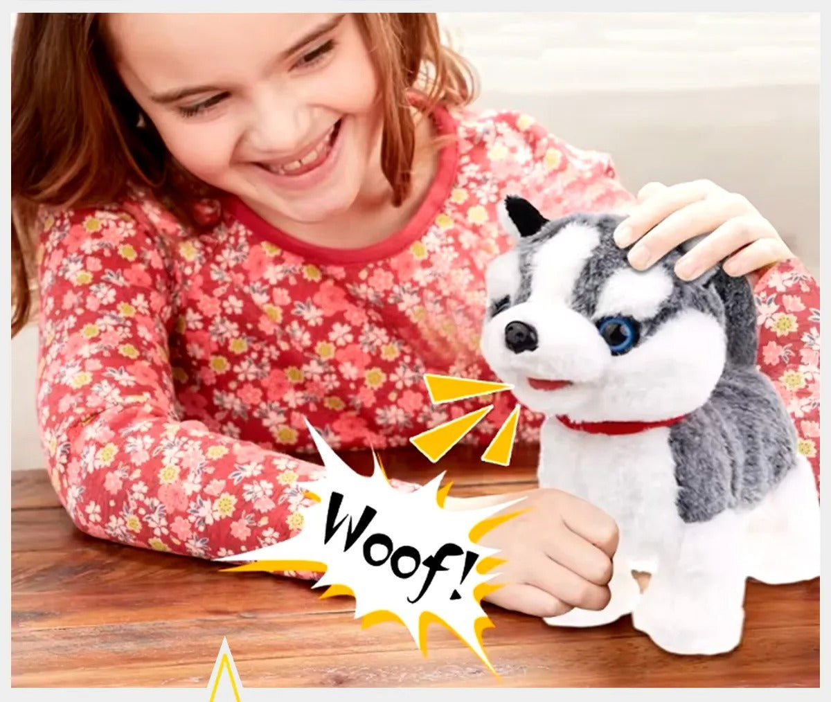 Perrito de Peluche Interactivo que Camina y Ladra con Correa